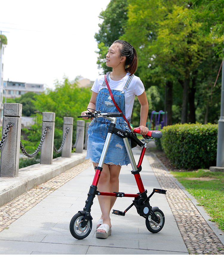 脚踏车代步车迷你型8寸折叠自行车10寸单车小折叠车免充气abike 8寸