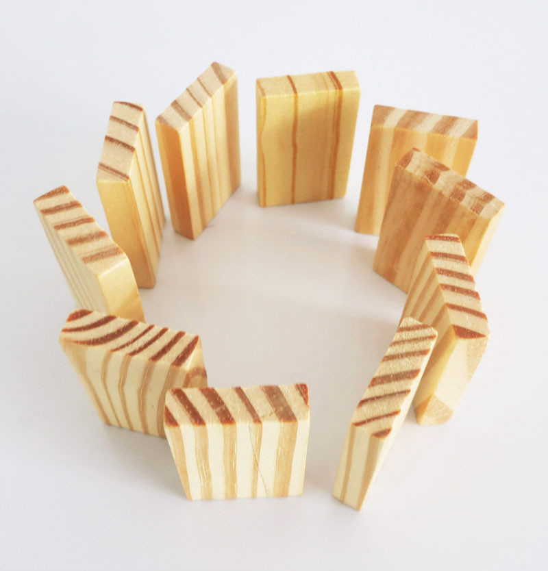 木板块 diy木板 手工小木片 松木块 抛光木块 5*0.9*3.