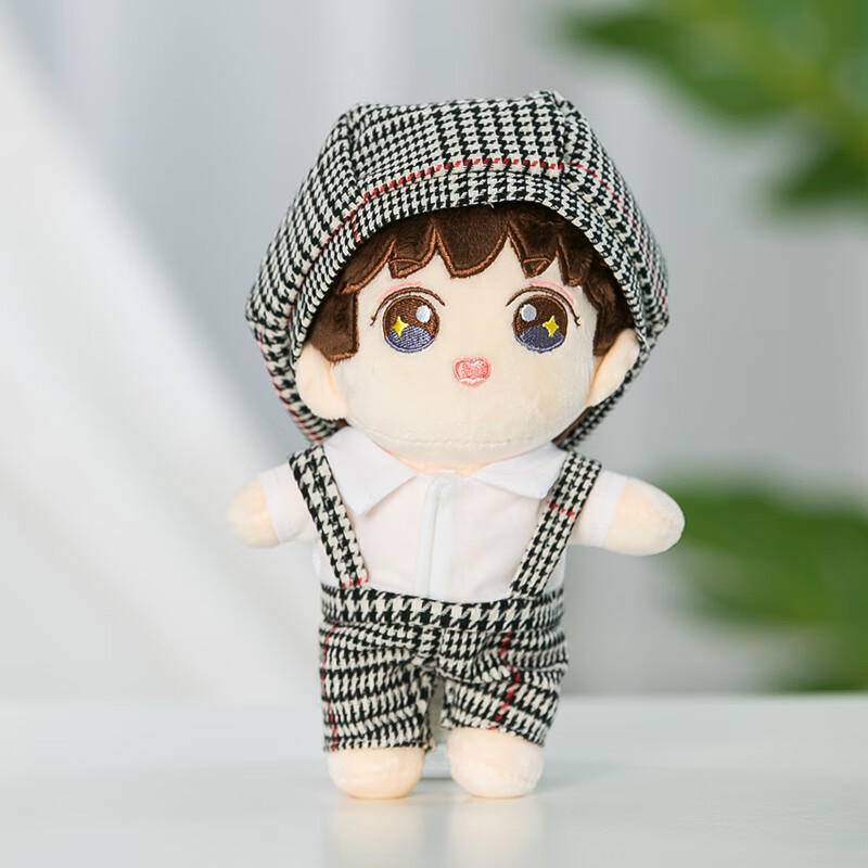 新款棉花娃娃无属性娃娃人形公仔男女娃衣服换装玩偶毛绒玩具 红色虎