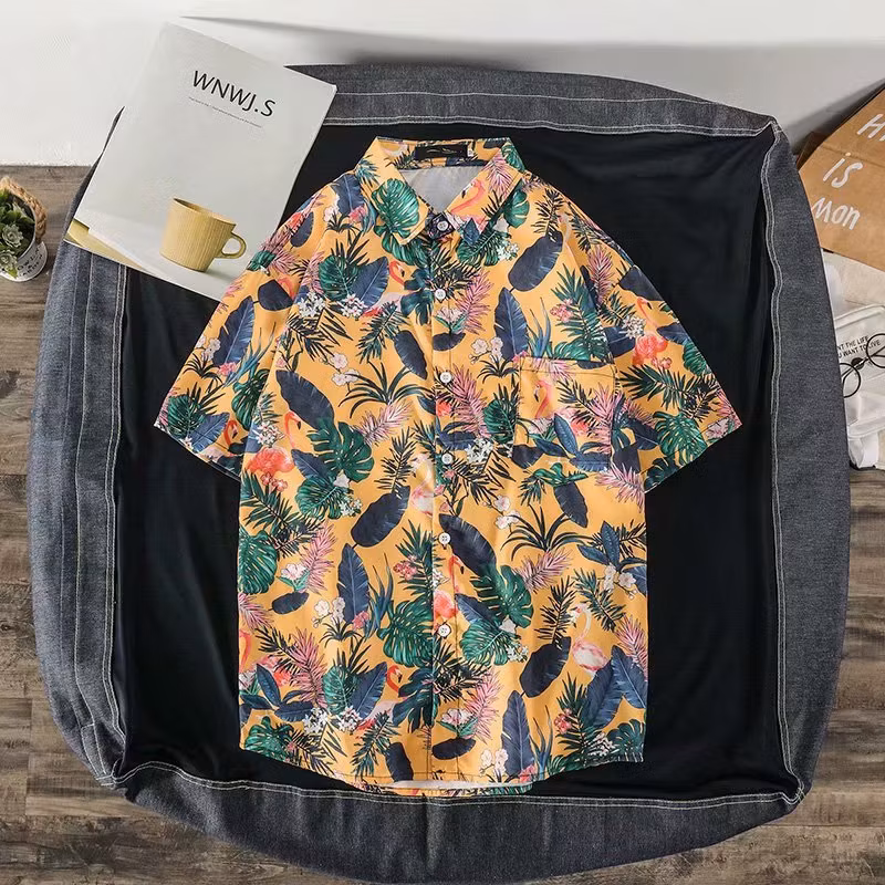 Sommer Hawaiihemd Mit Blumenmuster Für Damen Und Herren Strand_voghion.com