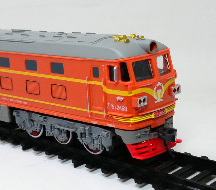 仿真电动火车模型玩具小火车绿皮火车东风4b内燃机火车头 东风4b蓝猫