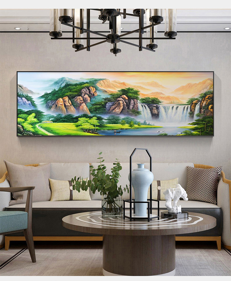 【轻奢高端】15山水画客厅风景客厅装饰画沙发背景墙壁挂画现代轻奢