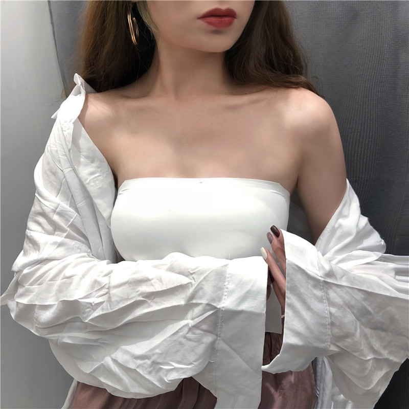 无吊带抹胸式内衣文胸新款无肩带一片式防走光裹胸美背聚拢内衣抹胸