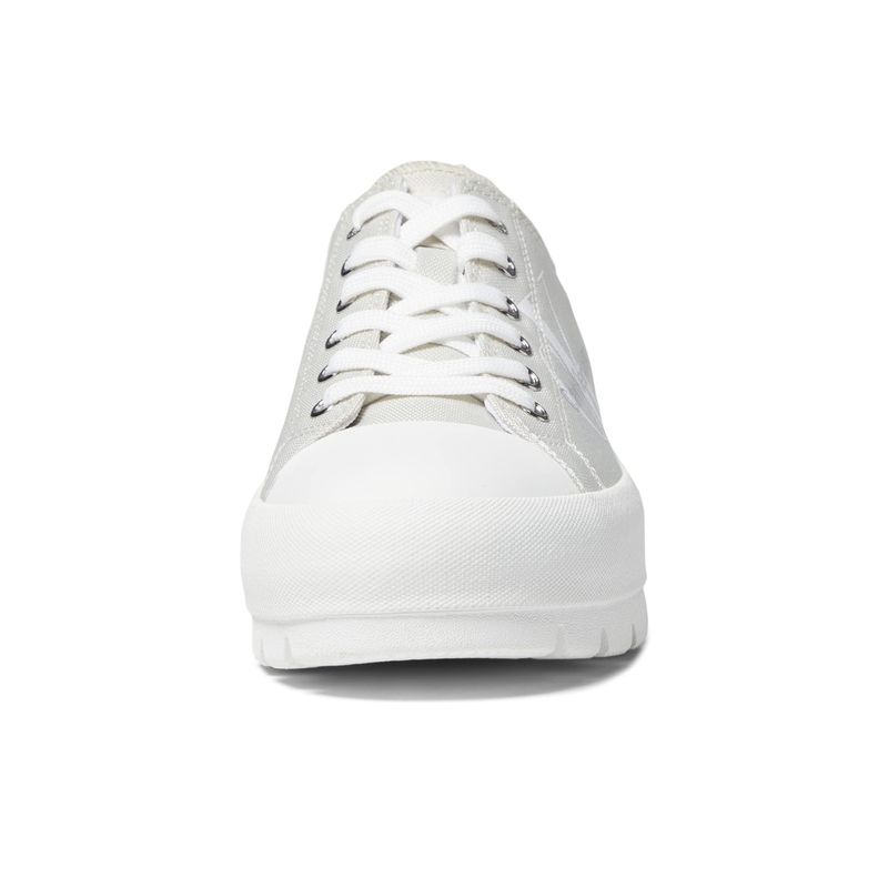 calvin klein/凯文克莱ck女鞋运动休闲鞋帆布鞋中跟系带小白鞋 white