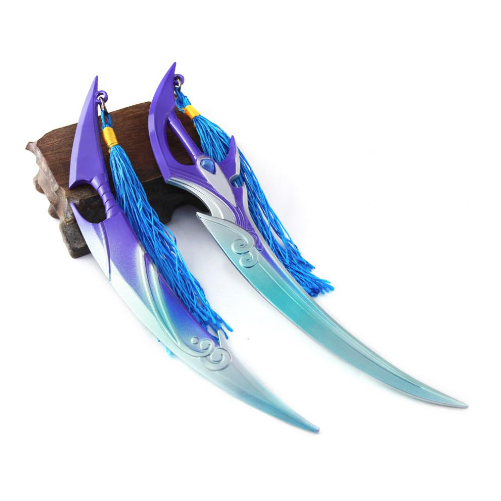 新品王者荣耀钥匙扣王者荣耀游戏周边澜鲨之猎刃双刀金属套装模型狐猎