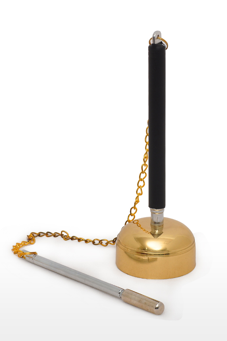 全铜引罄乐器伸缩引磬伸缩引庆长柄引磬铜罄助念法器佛堂佛教用品 大