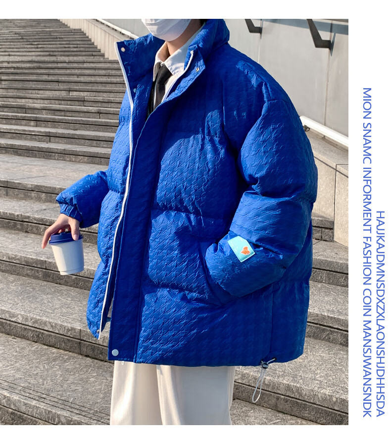 稻草人(mexican)冬季潮胖帅哥保暖棉衣男超大号厚棉袄外套面包服宽松