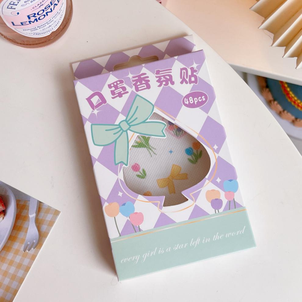 新品口罩贴清新戴香氛清新贴纸夏季伴侣不闷神器卡通可爱时尚装饰