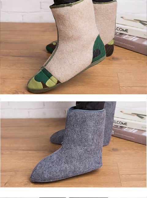 魅珺 毛保暖绒毡袜子雨靴劳保煤矿屠宰场井下鱼塘棉厚袜子 羊毛毡