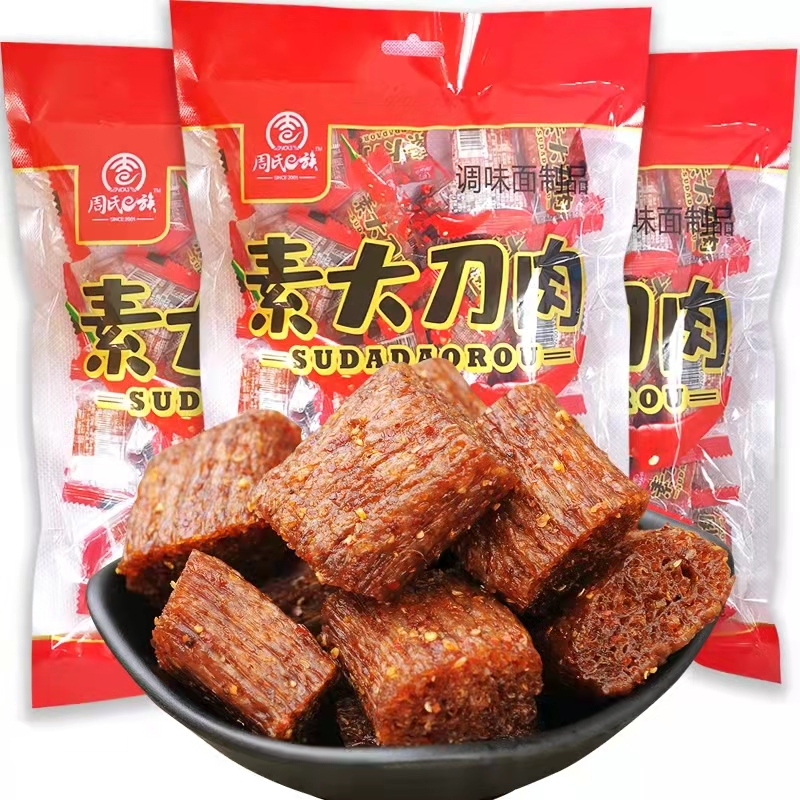 【官方旗舰】周氏大刀肉 e族素大刀肉麻辣条儿时怀旧素肉休闲小吃8090