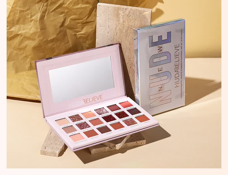 小城伊香(xiaochengyixiang) 18色沙漠星空眼影盘多色闪粉哑光珠光