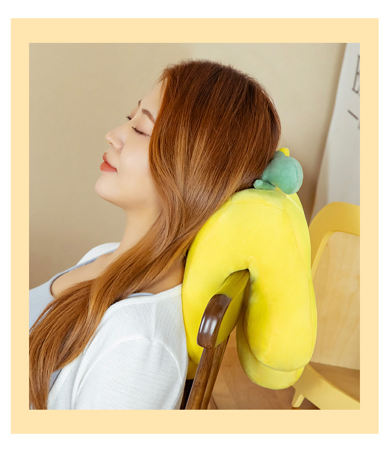 小蜜蜂午睡枕抱枕学生趴睡枕头枕女生办公室趴着睡觉午休神器 粉红色