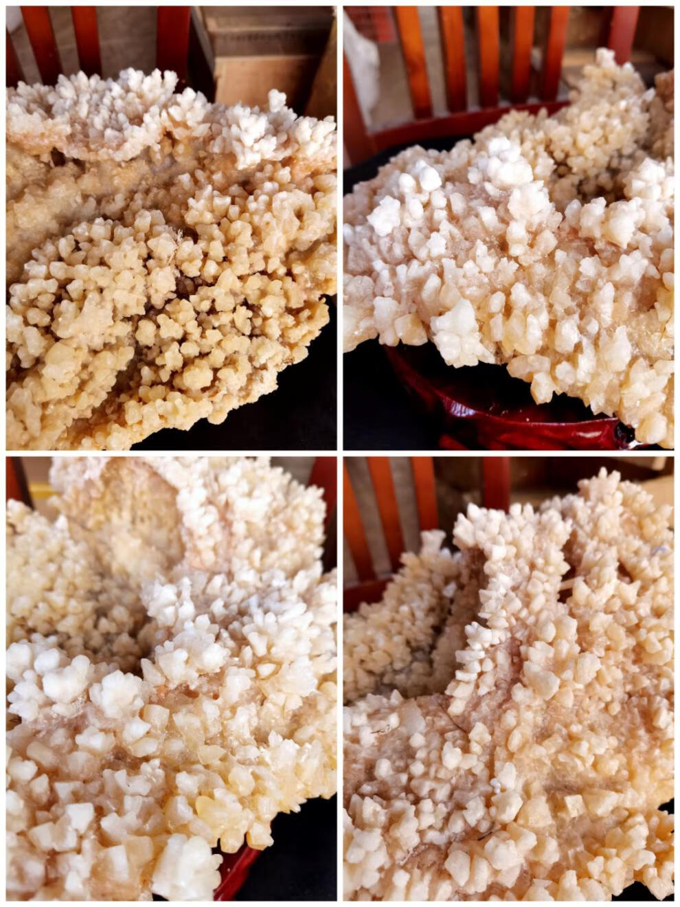 钟乳石摆件 精品2kg天然黄白水晶簇绿大摆件结晶石钟乳石连体白水晶柱