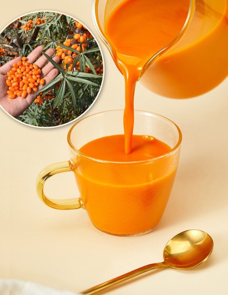 茗仟(mingqian) 沙棘原浆 500ml 新疆沙棘汁鲜果冷榨无无蔗糖纯沙棘