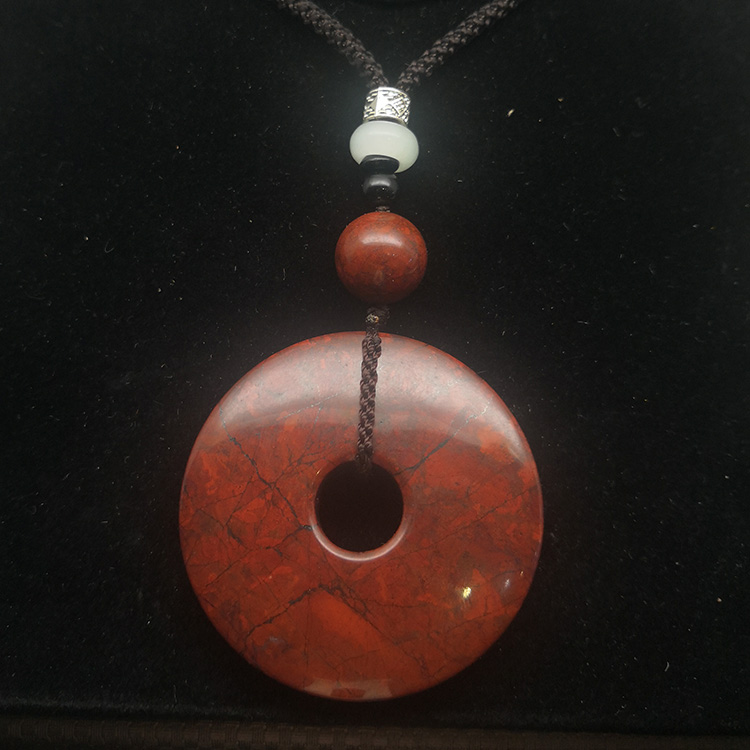 陨石原石吊坠红伊丁陨石平安扣新年礼物天宝公主扣偏心扣古钱币形情侣