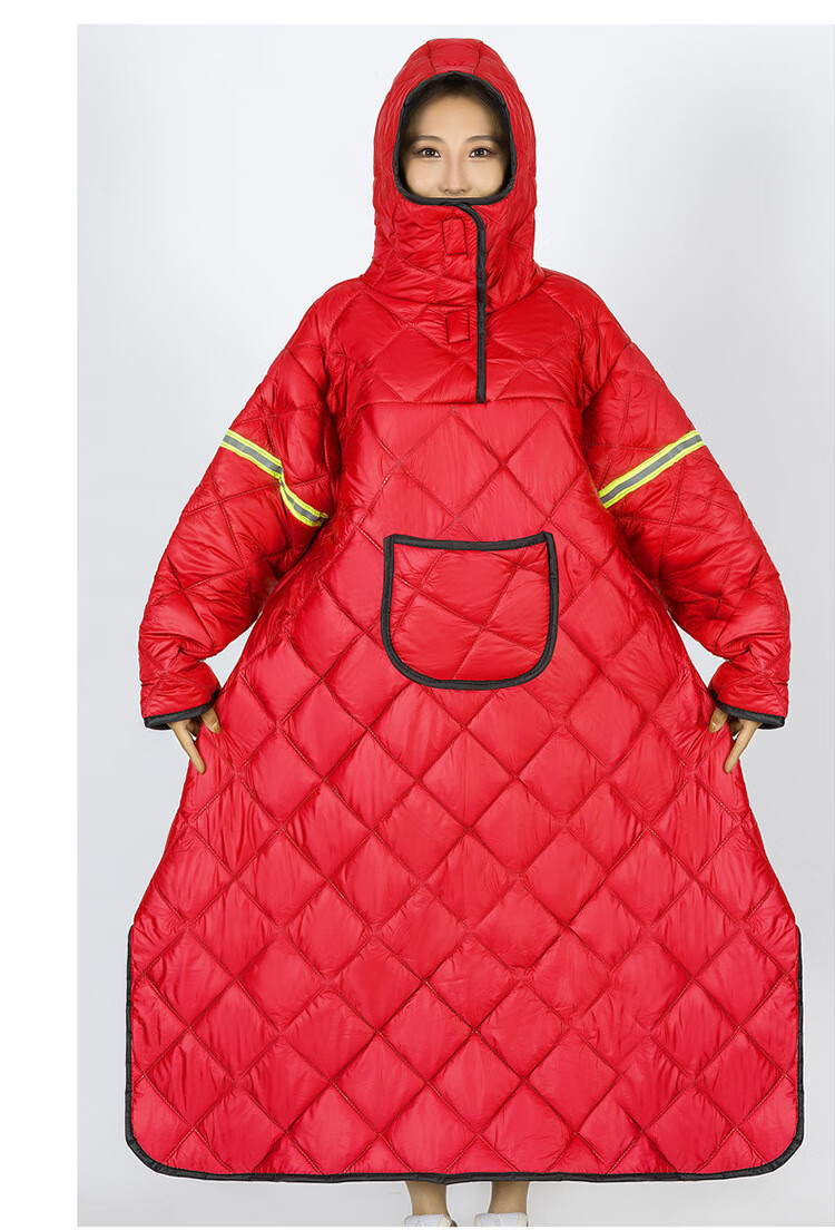 电动车挡风衣冬季加绒加厚防水防寒保暖骑车男女电瓶车防风衣批发 酒