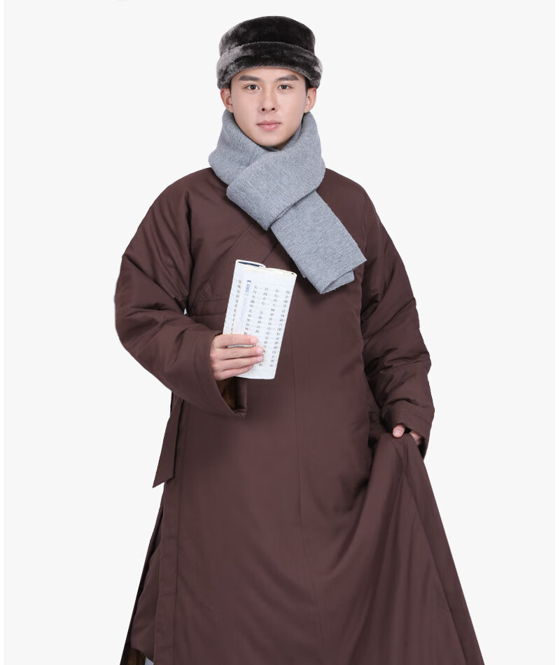 离拜 僧服冬装 棉袄加厚长褂男女师父僧衣加棉禅修棉服短套棉衣大褂