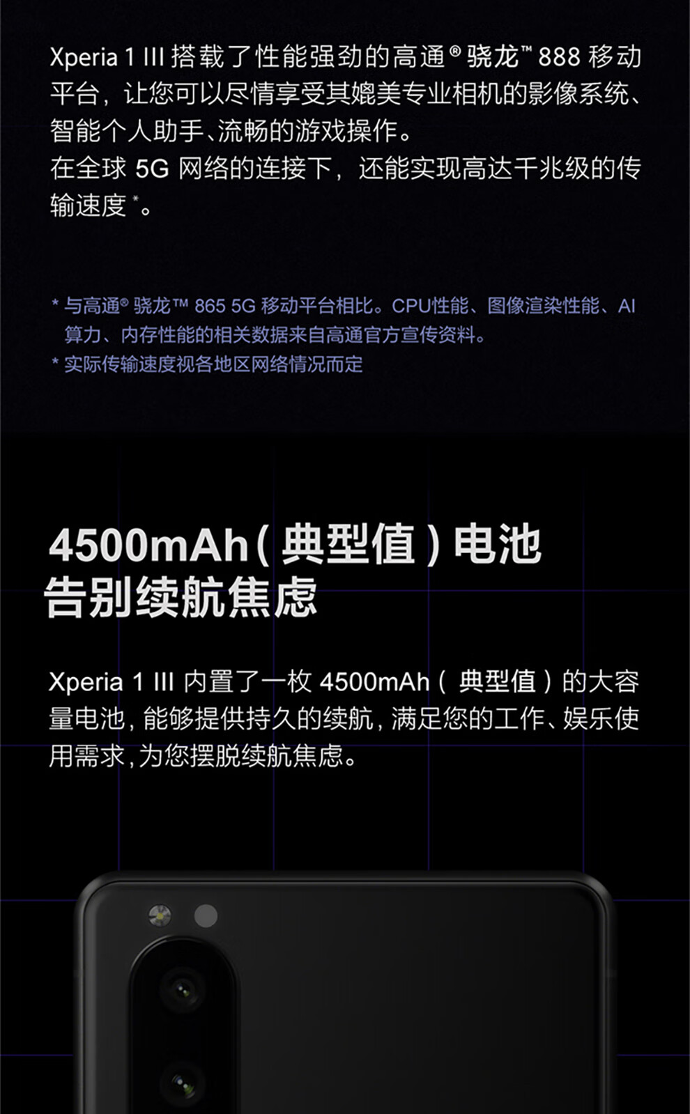 索尼sonyxperia1iii全面屏4k视频三摄oled智能旗舰手机双卡双待港版