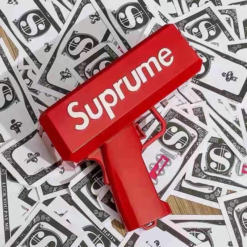喷钱抢玩具抖音玩具网红钞票枪supreme喷钱手抢吐钱射撒钱喷钱枪神启
