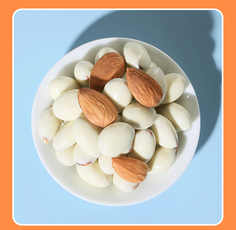 新疆特产网红酸奶巴旦木仁500独立包装奶豆奶酪夹心杏仁坚果零食