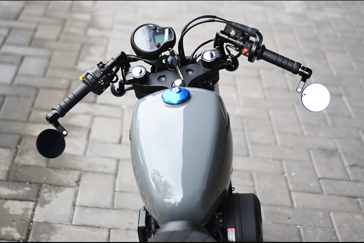 轻骑大韩gv300改装分离把分体车把手把镜手把胶把套铝合金方向把 分离