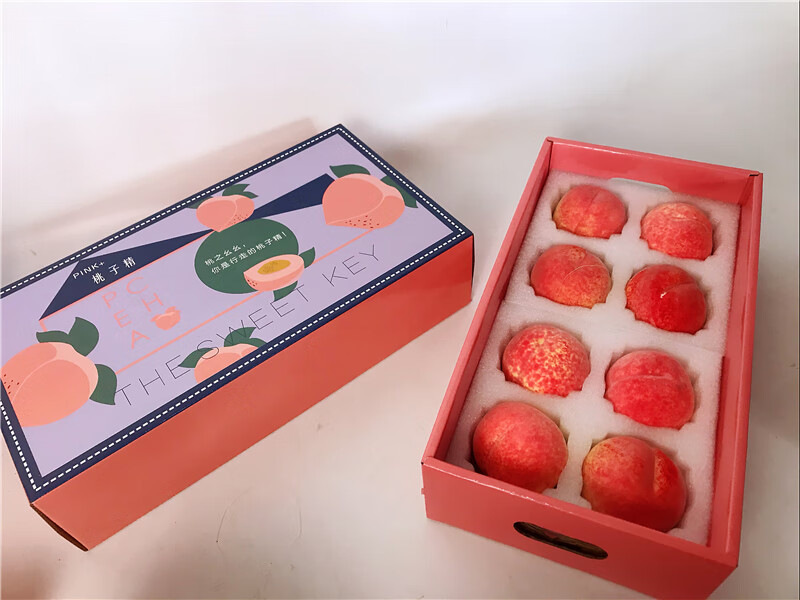 桃子包装盒礼盒空盒新款水蜜桃礼盒阳山奉化12个装纸箱快递盒果园农场