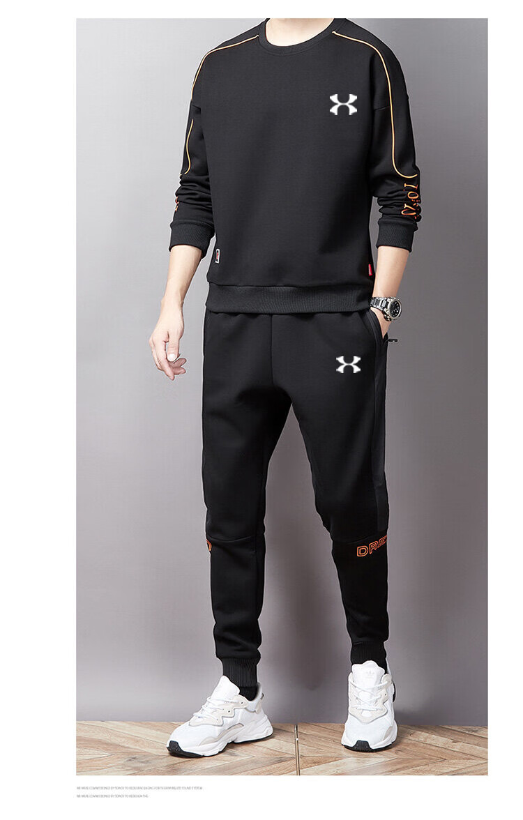 安德玛(under armour)男士休闲运动套装春秋冬季潮牌2022年新款卫衣