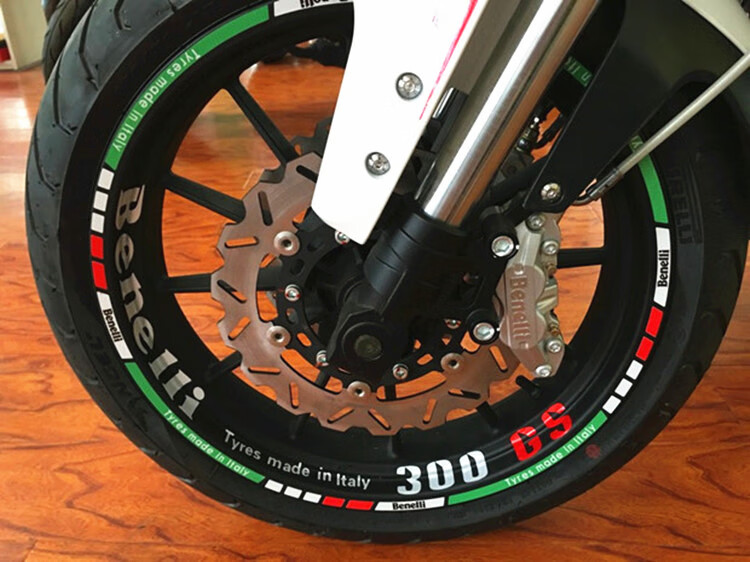 摩托车改装黄龙600贴花贝纳利250轮毂贴502轮胎贴纸黄龙300反光贴 be