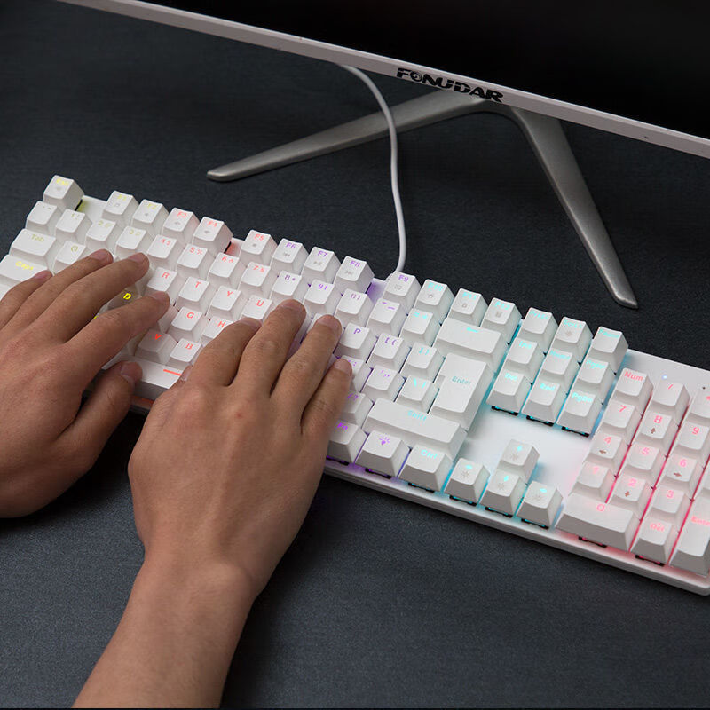 华为(huawei)通用办公键盘机械键盘青轴游戏专用吃鸡台式笔记本电脑