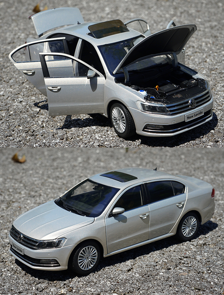 上海大众2016款全新朗逸车模1:18 lavida 仿真合金汽车模型 雅致白