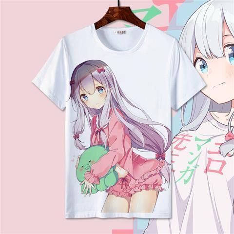 鸣貂保罗我的妹妹是黄漫老师和泉纱雾周边短袖t恤动漫二次元夏季圆领