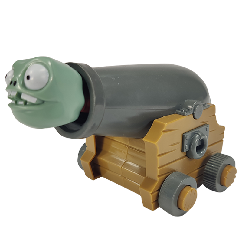 植物大战僵尸玩具小鬼僵尸炮海盗大炮车可射击小鬼带回力单个大号