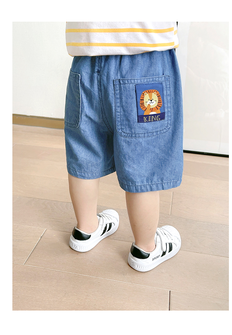 童装婴儿衣服牛仔短裤夏装男童女宝宝小童幼儿夏季休闲薄款裤子 蓝色
