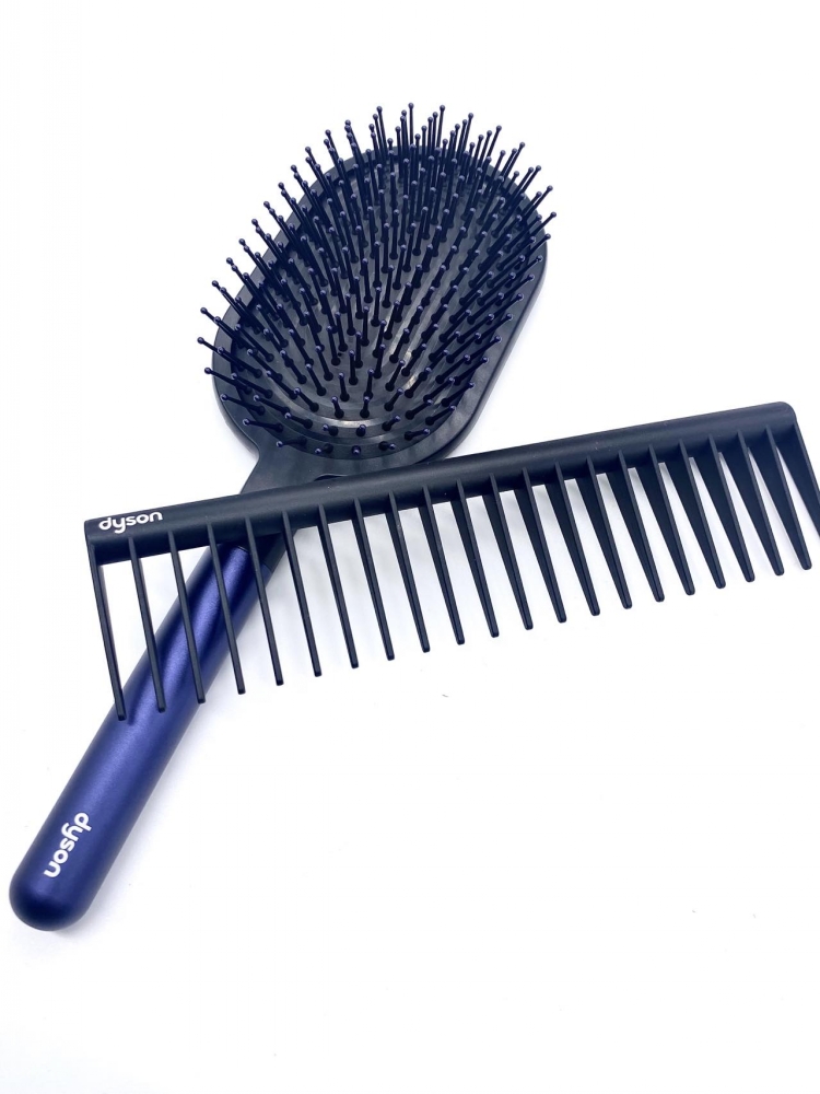 原装普鲁士蓝色气囊梳按摩造型气垫宽齿梳子套装官方旗舰适配 戴森