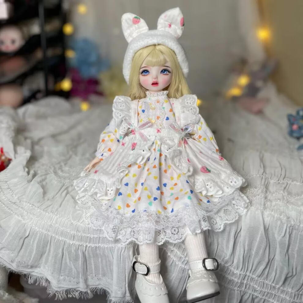 30厘米bjd娃娃改妆芭比娃娃6分关节娃娃3d真眼女孩玩具换装洋娃娃 岚