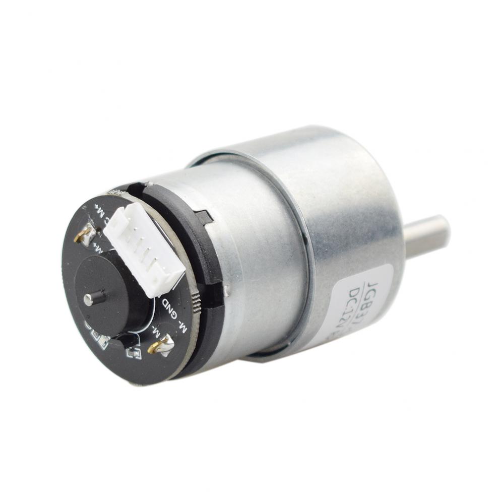 37gb-520编码器电机带ab相霍尔码盘平衡小车直流减速电机金属齿轮