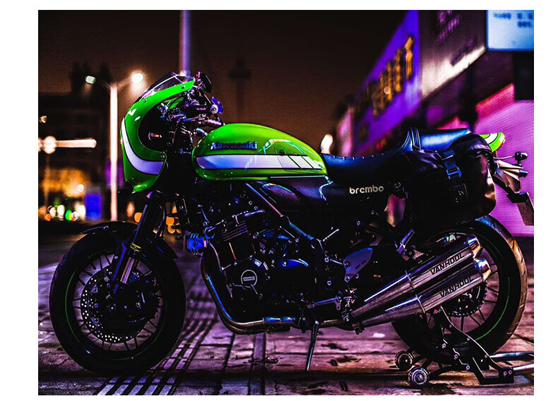 21-22款川崎z900rs改装边包 侧包 真皮边包 边箱 摩托车改装一键快拆