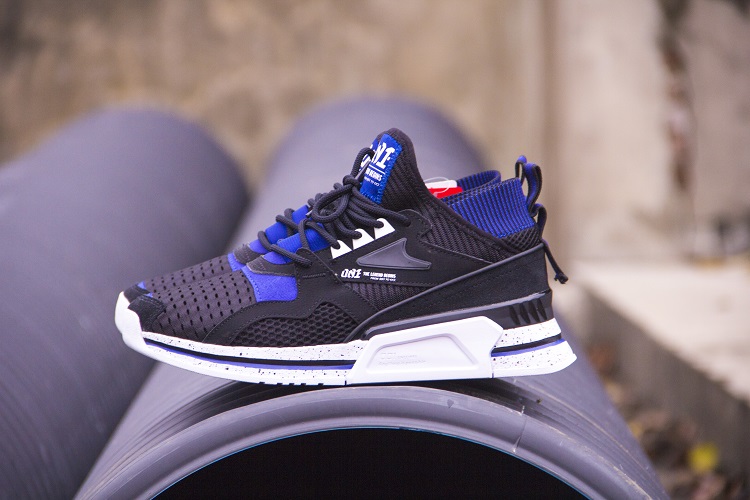 李宁男鞋板鞋2019新款启程001透气轻便悟道休闲运动鞋标准黑风铃灰