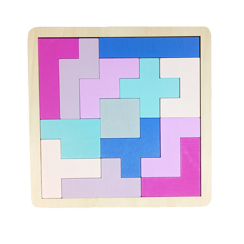 母婴 巧之木儿童玩具益智拼图十三块 简简单单的13块俄罗斯方块拼图