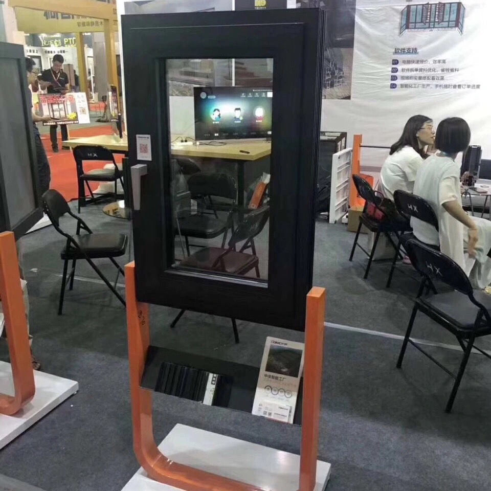 断桥门窗样品展架门窗展示架门窗店展架断桥铝门窗展架铝木全黑展示架