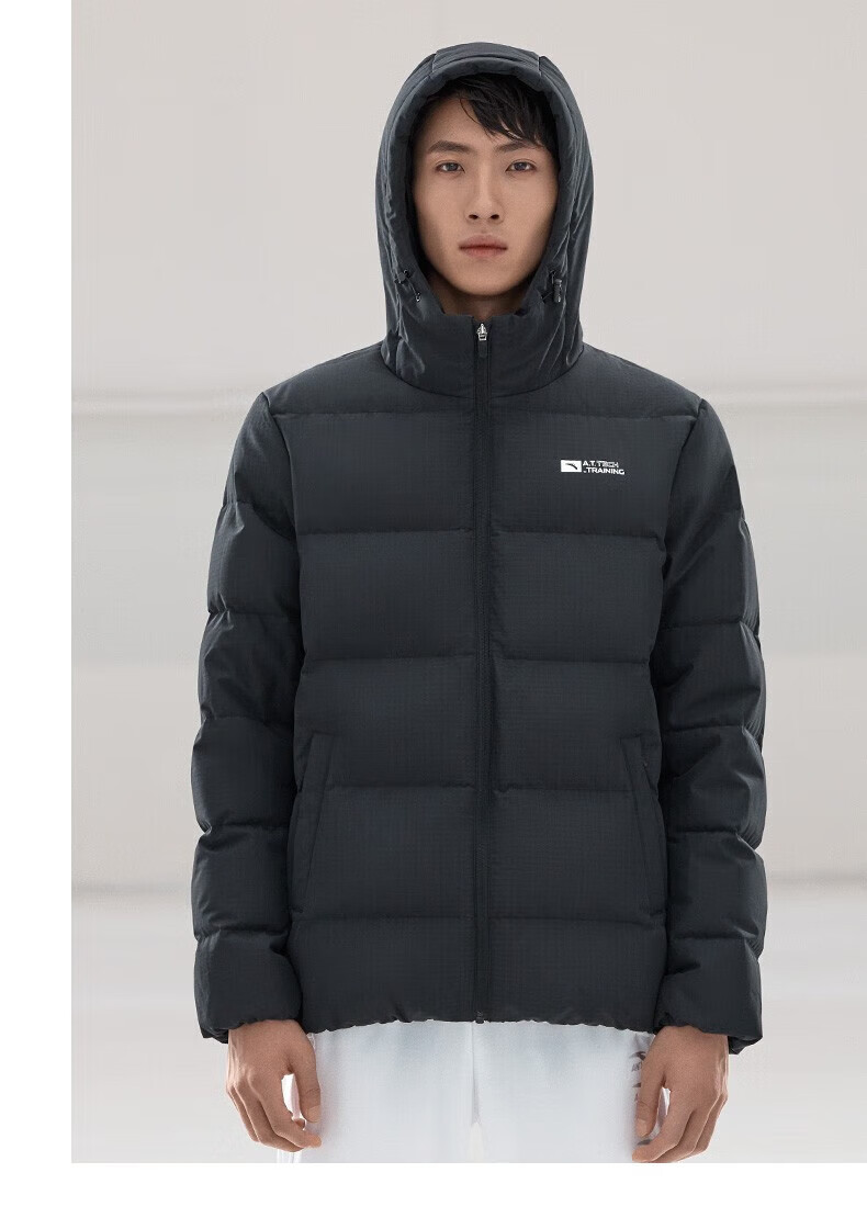 安踏(anta) 男运动防泼水羽绒服2022秋冬季新款保暖加厚防风耐磨连帽