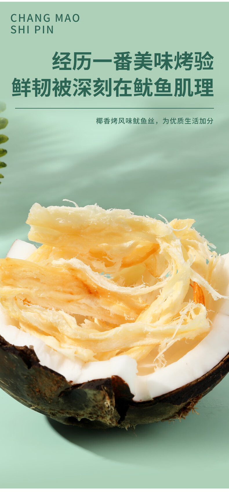 昌茂 鱿鱼丝 独立小包装 海南特产 海味即食休闲零食 椰子烤鱿鱼13.