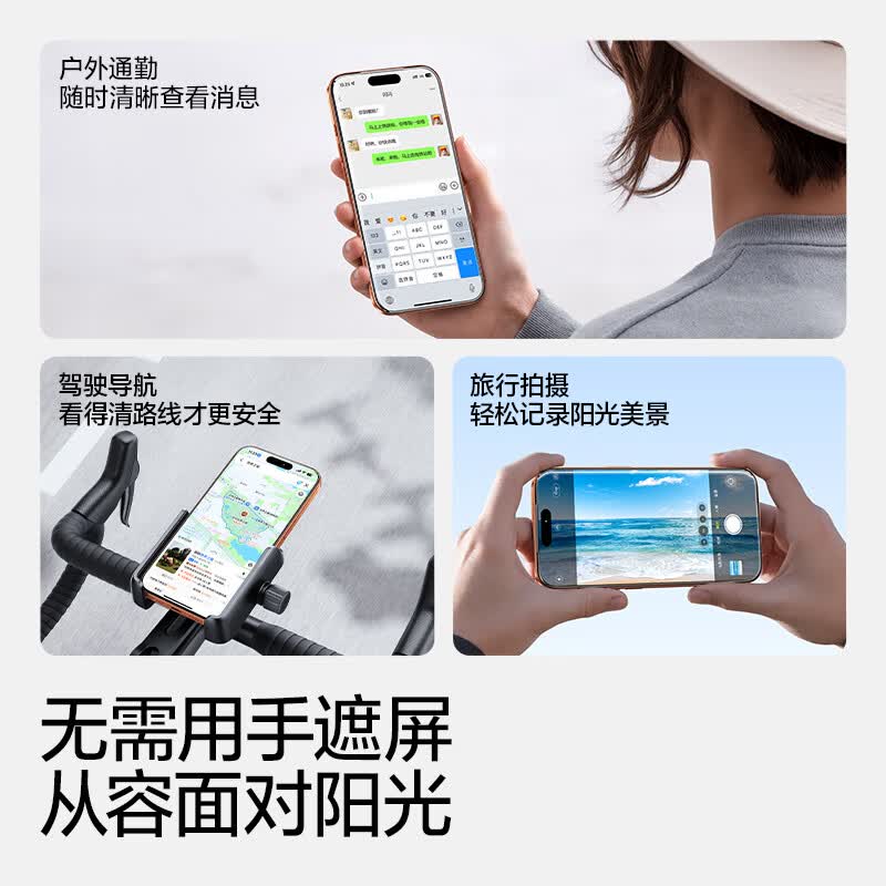 Flashmagic is suitable for iPhone 17ProMax tempered film, iPhone17Pro phone film Air high-definition AR anti-reflection and anti-explosion anti-fingerprint cover, instant application to earpiece dust-proof protective film [AR anti-reflection 1-piece set] Anti-reflection and anti-glare * Strong light not dazzling iPhone17Pro thumbnail 6