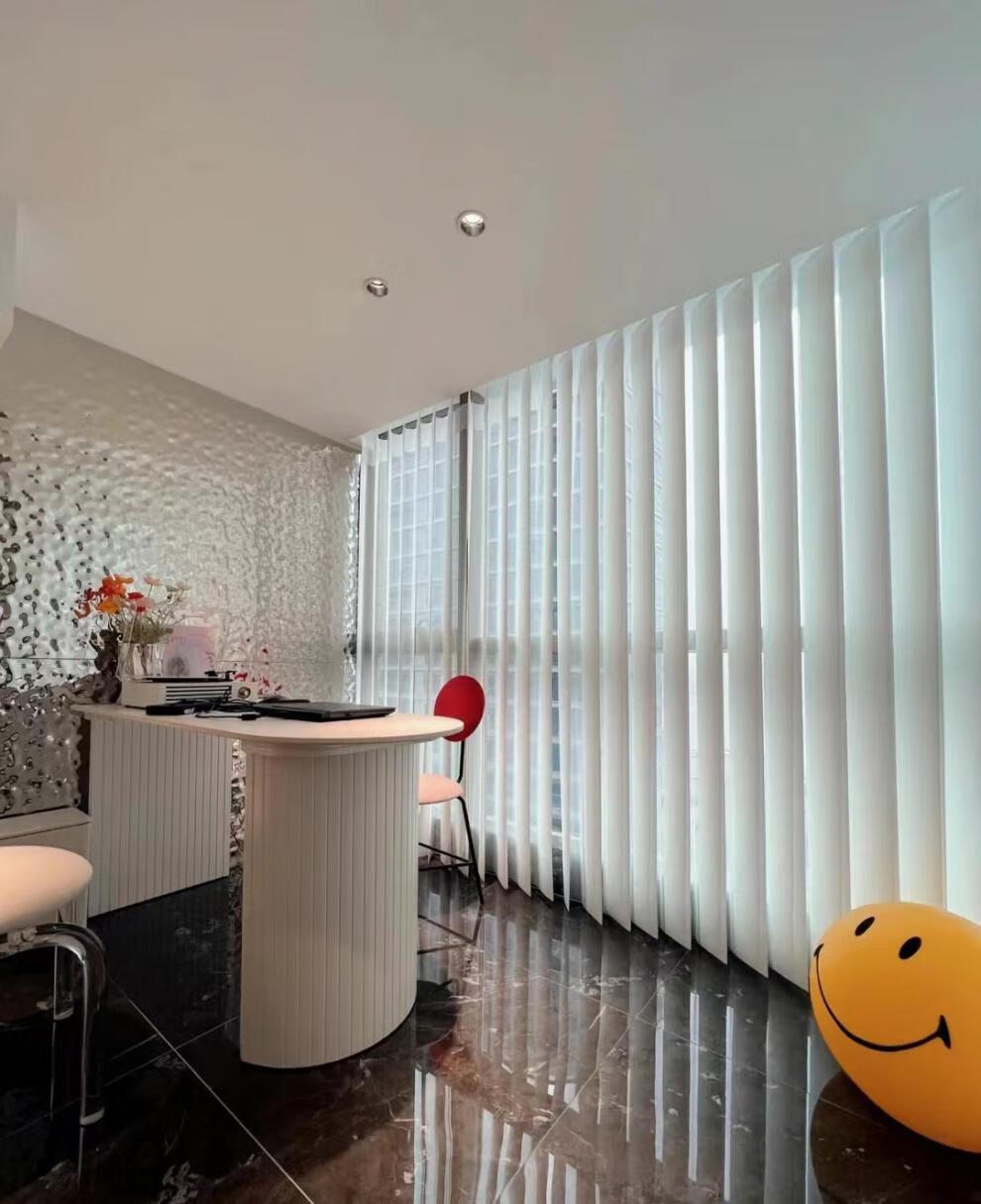 梦幻帘竖百叶纱帘梦幻垂直窗帘客厅落地窗阳台梦幻帘手电动垂直帘