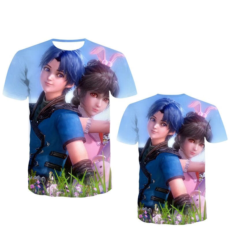 抒融斗罗大陆裤子夏装男青少年学生动漫短裤3d印花卫裤唐三休闲五分裤