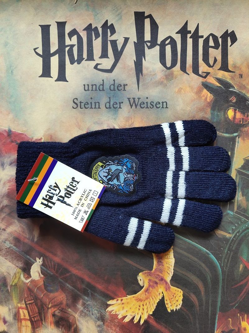 赫奇帕奇抓绒保暖针织手套 拉文克劳蓝色加厚款(尺码偏小)【图片 价格