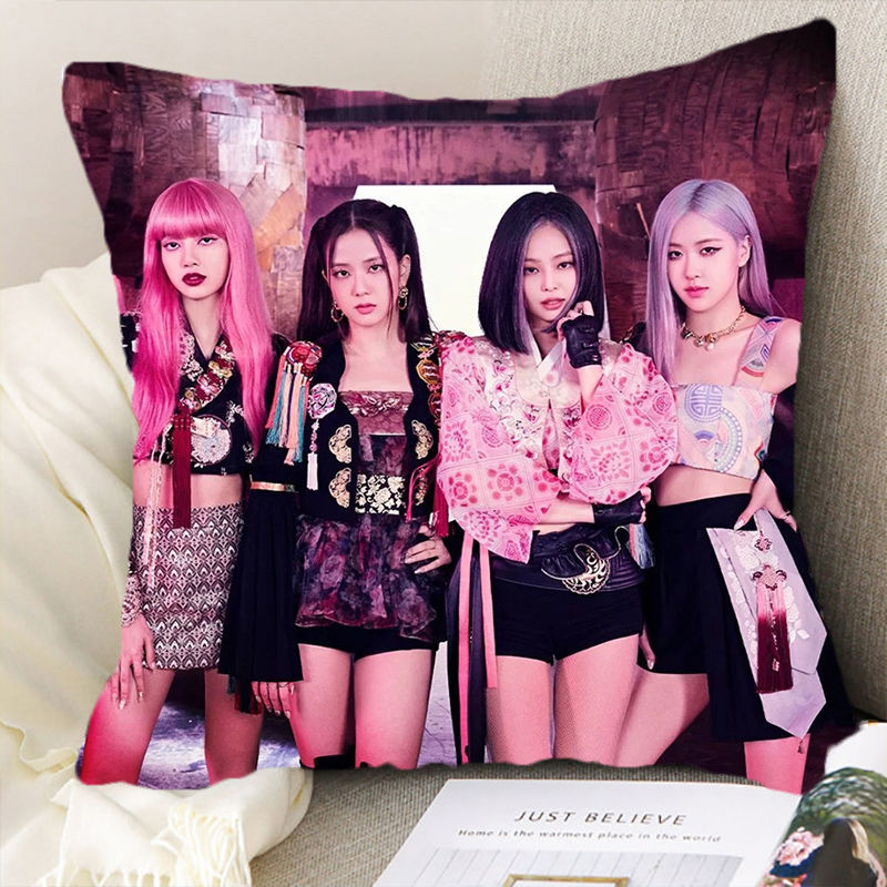 菲菈多blackpink定制抱枕lisa金智秀粉丝周边靠垫生日礼物枕头套black