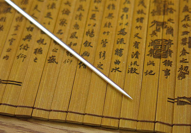 银针定制 手工银质针999足银 纯银针无柄平头实心 粗1.