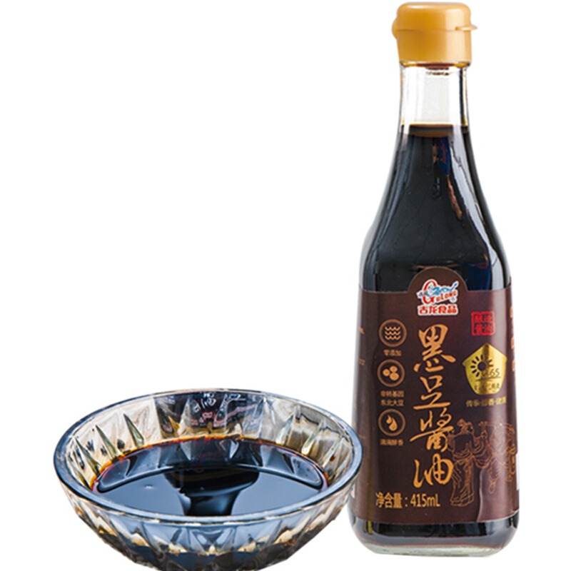 古龙酱油古法酿造酱油黄豆黑豆酱油415ml舌尖中国0厦门古龙酱油古早2