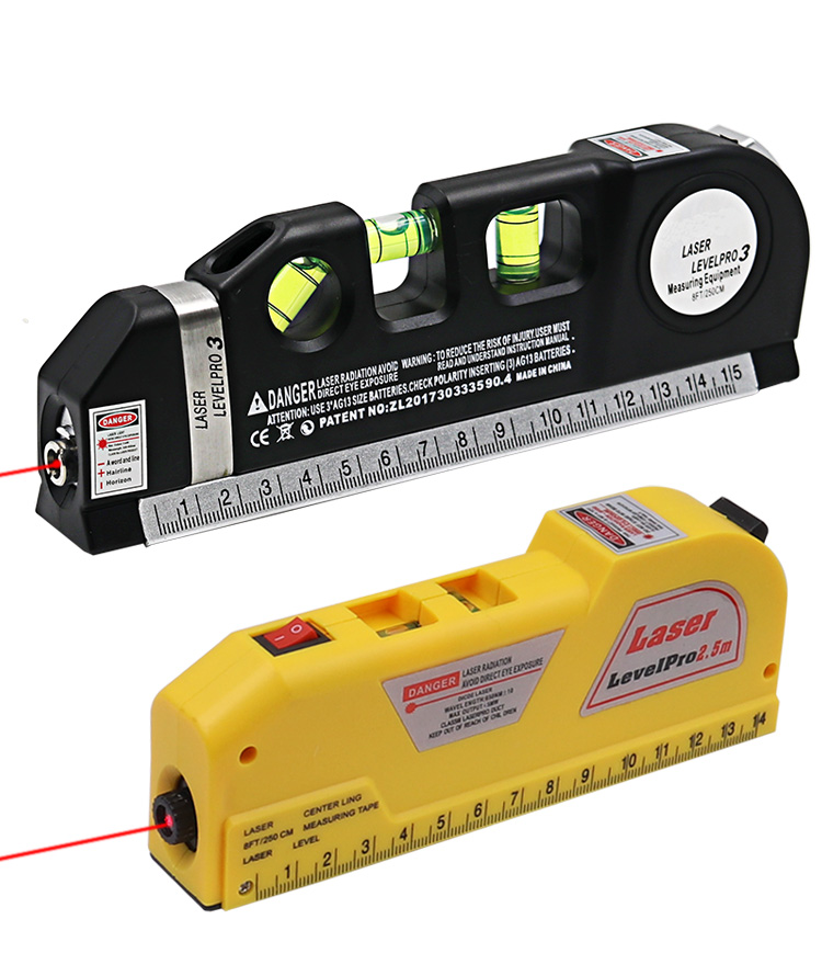 带小型水平仪 便携式装修测量工具家用 激光水平尺黑色【图片 价格